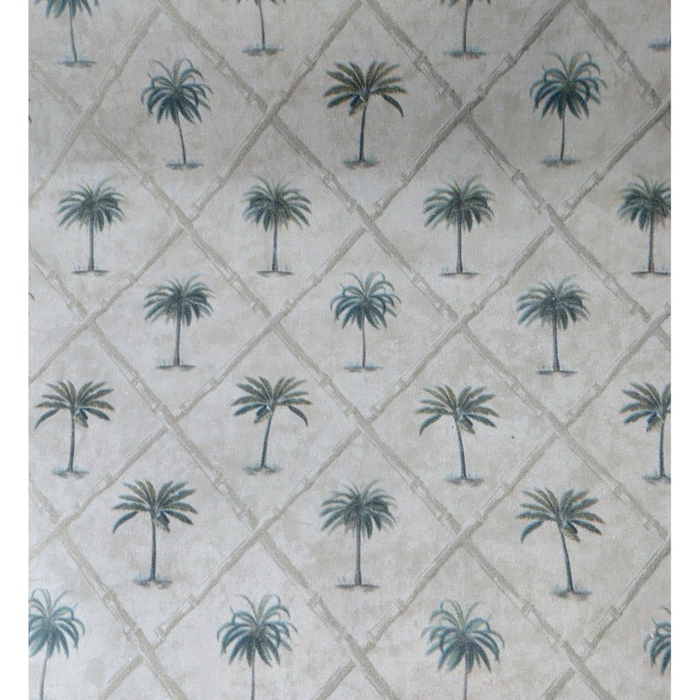 Waverly Wallpaper Palm Tree 3 Rolls 56 sq ft EACH Tropical Countryside NEW Beige - Picture 7 of 7